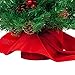JOYIN 22” Prelit Tabletop Mini Christmas Tree with Holly Berries and Pine Cones, 100 Branch Tips & Warm White LED Lights in Red Cloth Bag for Best Home and Office Christmas Decorations