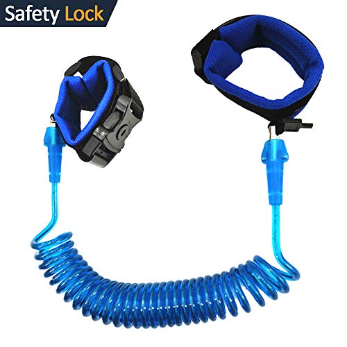 Toddler Safety Leash for Kids & Child | Baby Wrist Leash for Walkling - Upgarded Version with Lock-Blue