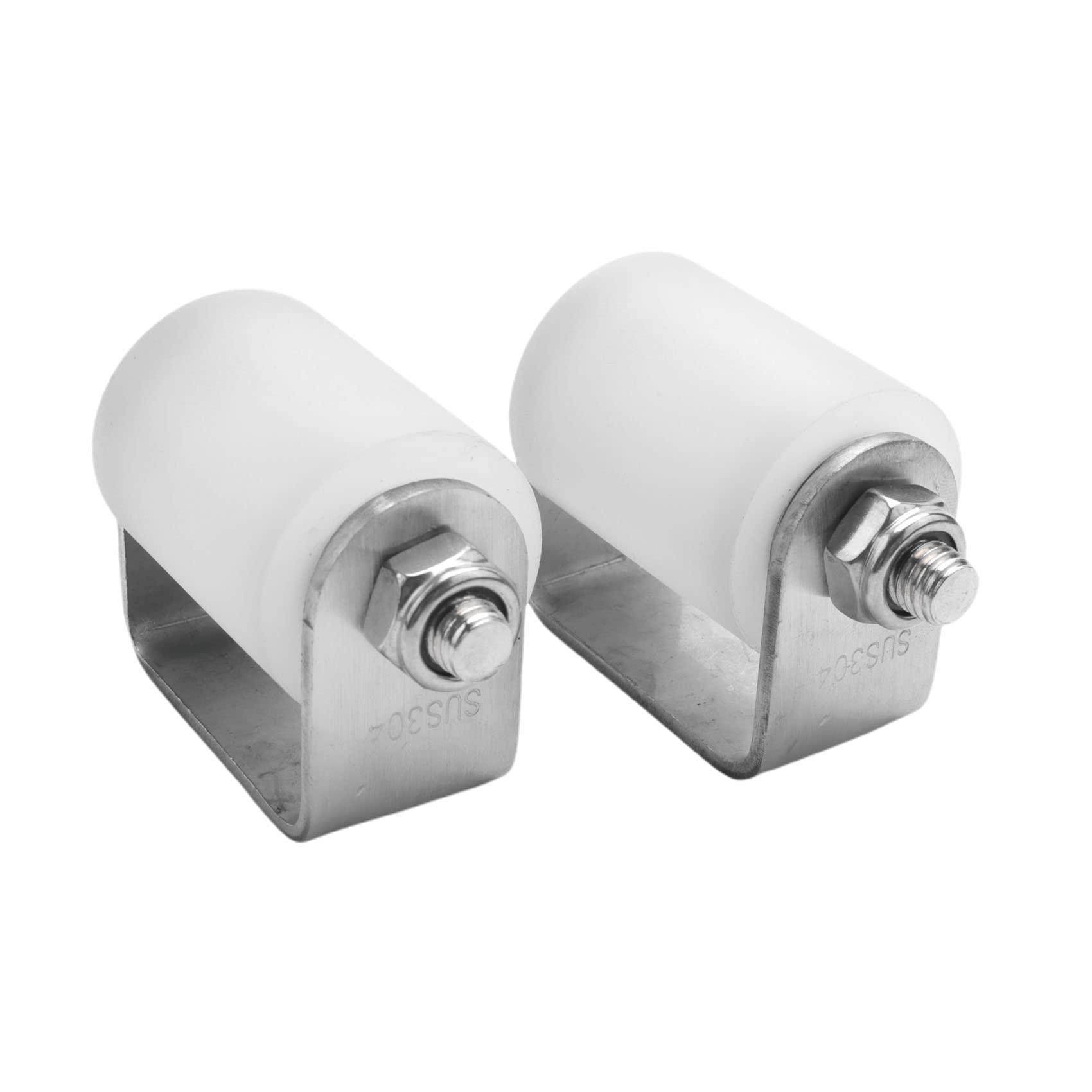 Giyofom 2Pcs Slide Gate Guide Roller 3 Inches Hard Nylon Sliding Rolling Guider Heavy Duty Ball Bearing Side Roller