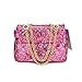 CMK Trendy Kids Glitter Toddler Purse for Girls Sparkly Quilted Little Girl Purses (80001_Glitter Hotpink)