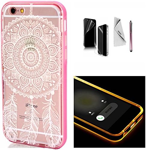 iphone 6/6s Plus Case 5.5 inch YCAunBling LED Flash [Incoming Call LED Blink] Case Cover Hard Plastic Bumper With Soft TPU Back Protective Modern Lovely Girls Slim Fit Case [aeolian bells]