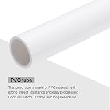Sourcing Map 1 Inch PVC Rigid Tube 21.4mm ID 25mm OD 9in White High Impact view 4