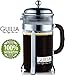Classic French Coffee Press & Tea Maker 34OZ/8cup, 2 BONUS Replacement Filters, DOUBLE Stainless Steel Filter and Plunger from GUILIA (Chrome)