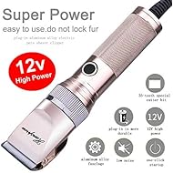 Hansprou Dog Shaver Clippers High Power Dog Clipper for Thick Heavy Coats Low Noise Plug-in Pet Trimmer Pet Professional Grooming Clippers with Guard Combs Brush for Dogs Cats and Other Animal