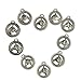 MonkeyJack 10 Pcs Tibetan Silver Western Horse Round Charms Pendants Jewelry DIY Making