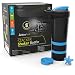 BluePeak Stacker Protein Shaker Bottle 22-Ounce, 2-Pack ProStak. Attachable Storage Containers (100 & 150cc) and Pill Tray Included. BPA Free (Black & Blue) primary