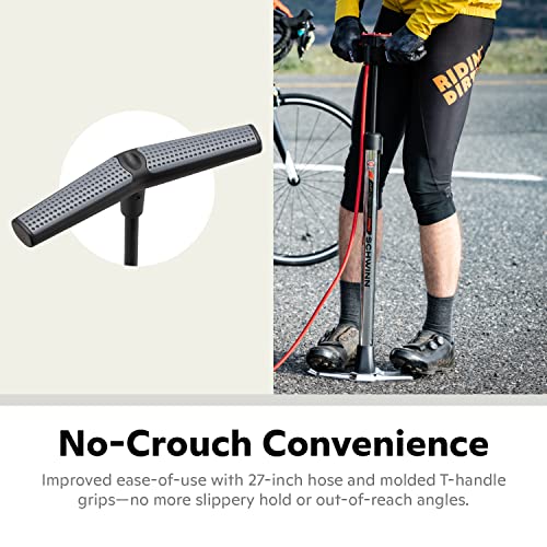 Schwinn Air Center Floor Bike Pump - Fits Schrader & Presta Valves