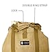MYHOMEIDEAS Waxed Canvas Firewood Log Carrier Universal 16oz Canvas Tote Bag Rack Holder with Padded Strap Easy Grip and Strap Belt Dust-Proof Waterproof Large Size Heavy for Fireplace Handmade