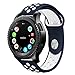 KADES Galaxy Watch 46mm Bands, Gear S3 Bands, 22mm Universal Replacement Strap with Quick Release Pin Compatible for TicWatch Pro, Amazfit Stratos Smart Watch (Navy Blue White)