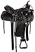 AceRugs Black Horse Saddle Western Endurance Riding Pleasure Trail Hand Tooled Leather TACK Package Full Quarter Bars (Black, 17)thumb 2