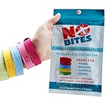 NoBite All Natural Mosquito Repellent Bracelets - 5 Pack - No Deet - Long Lasting