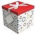 Gift Box 12x12x12 Garnier Pop up in Seconds comes with Decorative Ribbon mounted on the lid A Gift Tag and Tissue Paper - No Glue or Tape Required