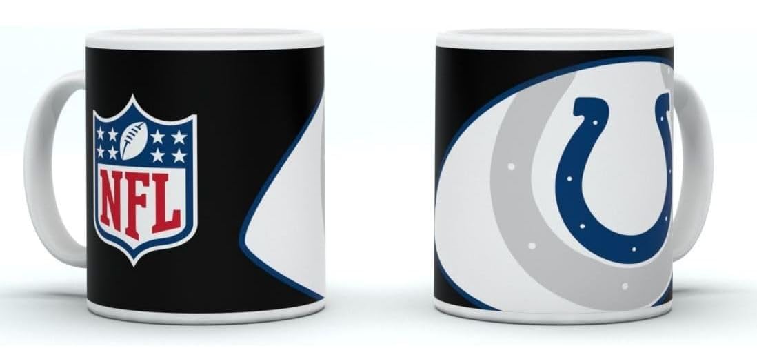 Indianapolis Colts NFL Coffee Mug Shadow Logo and Shield 330 ml