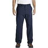 Dickies Men's Industrial Flat Front Comfort Waist Pants, Navy, 38x39UL