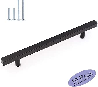 Negro Tiradores de armario cocina tiradores de cajón Hardware pomos