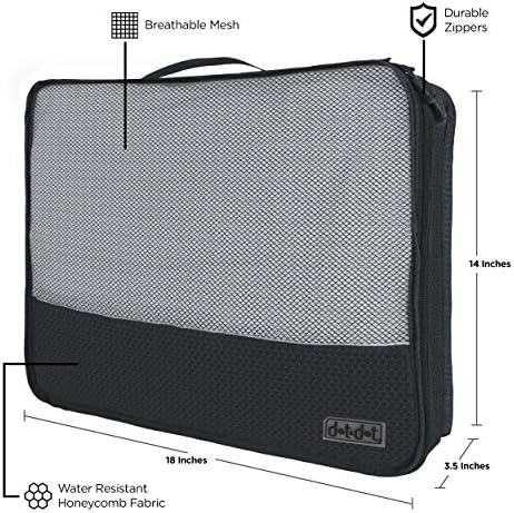 Dot&Dot Large Packing Cubes for Travel - 4 Piece Luggage Accessories Organizers 5 Dot&Dot Large Packing Cubes for Travel - 4 Piece Luggage Accessories Organizers