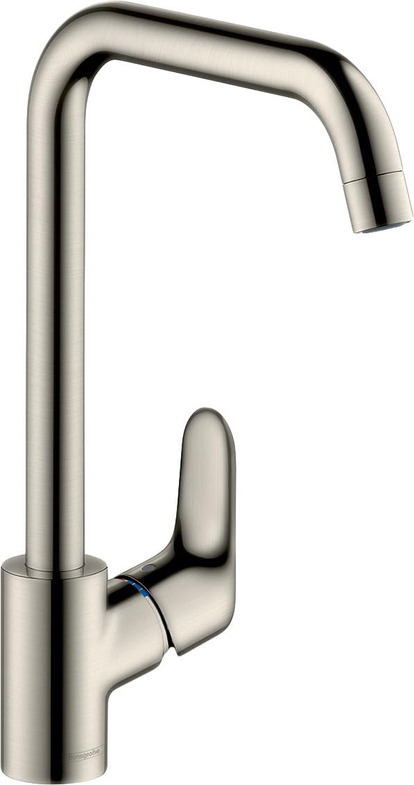 hansgrohe Focus kitchen tap 260 with selectable swivel range, stainless steel optic 31820800
