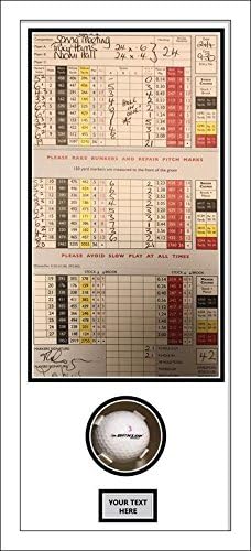 Kwik Picture Framing Ltd Golf Ball Display Case Hole In One White Mount - White Frame