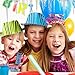 Novelty Place Neon Animal Print Plastic Party Hats, Fedora with Gangster Mafia Style, UV Blacklight Glow Party Stars Rave Hats for Kids and Teens in Birthday, Concerts, Music Party(Pack of 24)