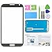 reson Titanium Grey Replacement Screen Glass Lens for Samsung Galaxy Note 2 Ii N7100 I317 L900 I605 T889+Tools Kit+Dry/Wet/dust Cleaning Paper+Adhesive Sticker Tape