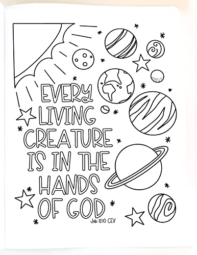 The Bible Coloring Book for Girls: Color 40 Cute Designs of Inspirational Verses & Christian Artwork