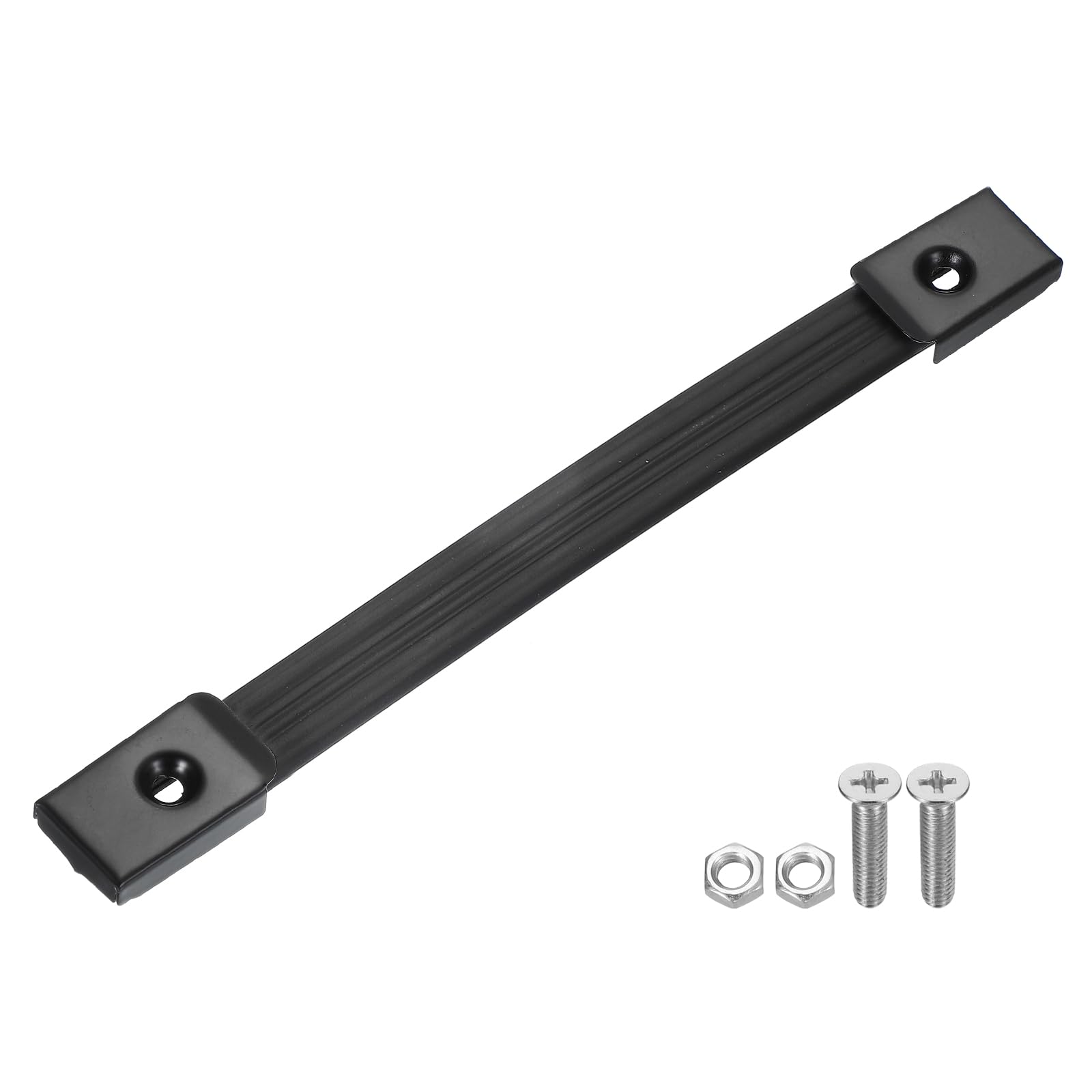 PATIKIL Handle Strap Replacement 9.5 Inch, Rubber Amplifiers Speaker Cabinet Strap Handle with Metal End Caps and Hardware Accessories, Black — image 1