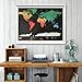 Large Scratch Off Adventure World Map Poster. Ultra Sharp Black & Gold Surface. Superior 3X Printing Process for More Eye Dazzling Color Underneath. Easy scratch, no special tools required! + Ebook!