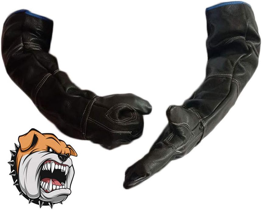 UNWSTYU Black Leather Welding Gloves with Kevlar Stitching Heat & Fire Resistant Working Gloves for Fireplace, Stove, Oven, Grill, Welding, BBQ, Mig, Pot Holder, Animal Handling ST110