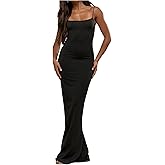 Floerns Women's Casual Spaghetti Strap Cami Maxi Dress Sleeveless Bodycon Long Dresses