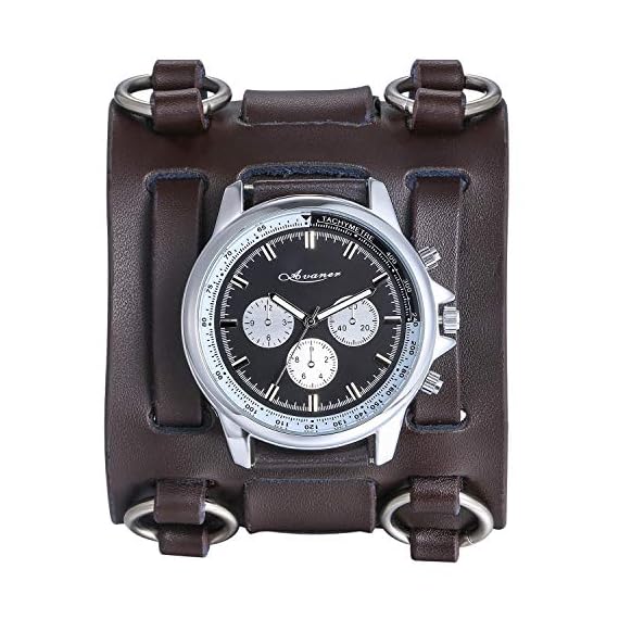 Avaner-Mens-Retro-Steampunk-Hip-hop-Gothic-Brown-74mm-Wide-Leather-Cuff-Bracelet-Sport-Watch-Women-Big-Dial-Analog-Quartz-Wrist-Watch