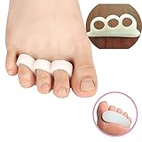 Sumifun Silicone Claw Toe Corrector Gel Toe Separator Toe Spacers Toe Stretchers for Hammer Toe,Toe Bunion Relief Toe Straightener (4 PCS White)