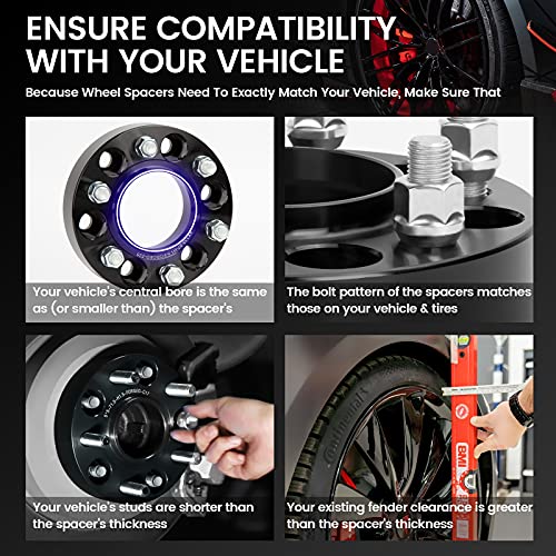 dynofit Wheel Spacers for Je/ep JK XK WJ WK, (Set of 4) 5x5 to 5x5(5x127) 71.5mm 1/220 1.5