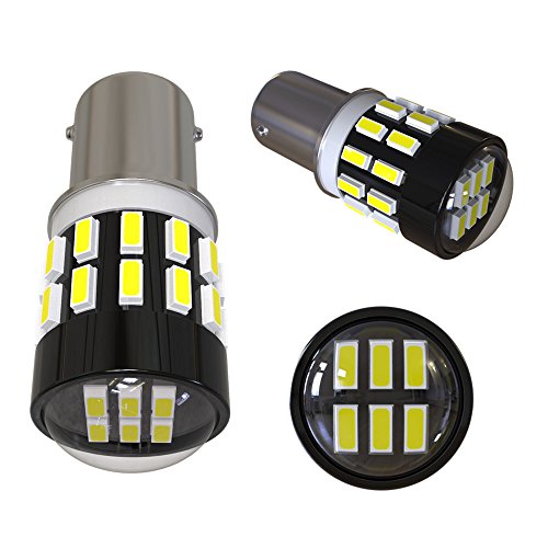 LUYED 2 x 360LM Super Bright 3014 30-EX Chipsets Lens BA9 BA9S 53 57 1895 64111 LED Bulbs Used For Side Door Courtesy Lights Map Lights,Xenon White