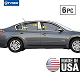 Made in USA! Fit 2007-2012 Nissan Altima 4Dr Stainless Steel Door Pillar Posts Chrome Cover Window Trim-6pc