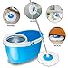 Valuebox 360°Spin Mop Bucket System Stainless Steel with Extended Length Handle&2 Microfiber Mop Heads, EasyWring Spin Mop Bucket System, Magic Spinning Mop Floor Cleaning System for Home Kitchen
