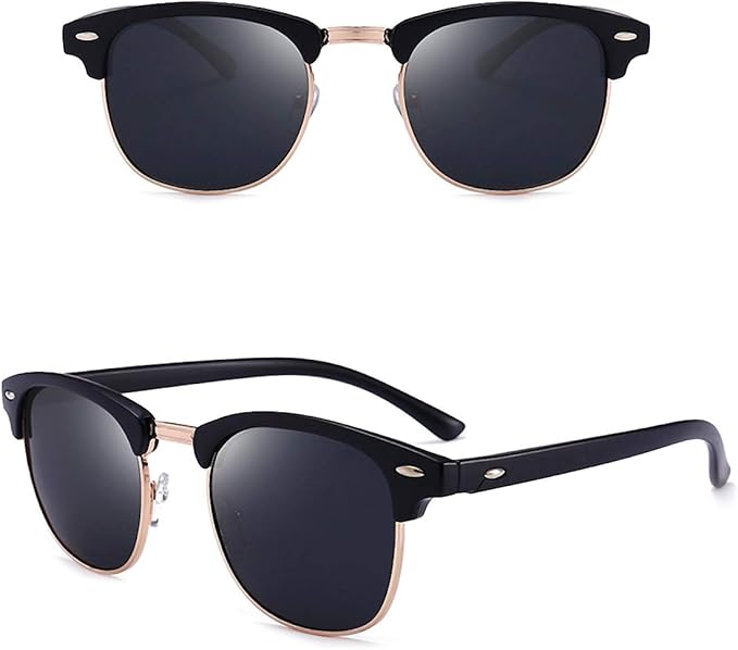 Amazon Co Jp 偏光サングラス メンズサングラス Uv400プロテクト 紫外線カット アウトドアー全般 クリア視野 イエローレンズ コントラスト強調 ドライブ用 コスパ高い ツヤありブラックフレーム ブラックレンズ 偏光 服 ファッション小物