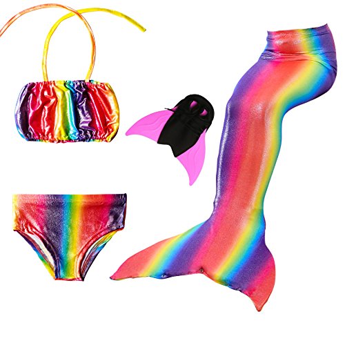 Kokowaii Fancy Girls Mermaid Tail Sets for Swimming Mermaid Swimsuit
