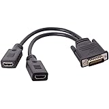 DMS 59 Pin to 2 HDMI Cable, CABLEDECONN DMS 59 Pin Male to HDMI Female Dual Monitor Extension Cable Adapter for Lhf Graphics 