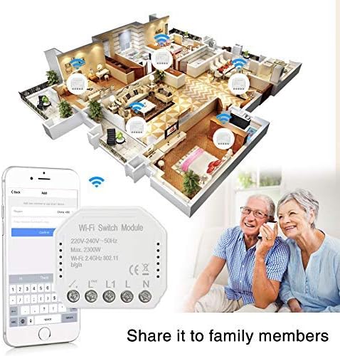 Smarthai Wifi Smart Light Switch Mdulo interruptor Aplicacin Smart LifeTuya Mando a distancia Compatible con Alexa Echo Google Home