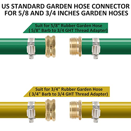 STYDDI Garden Hose Repair Kit, Solid Brass Water Hose Mender Female and