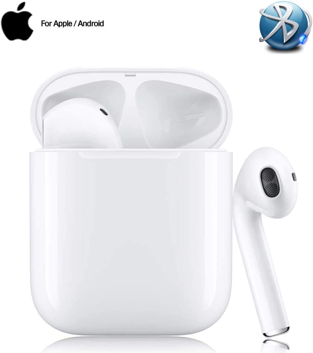 Bluetooth 5.0 Wireless Headphones,Touch Headphones with Microphone,Auto Pairing, IPX7 Waterproof HIFI Stereo Headphones,for Apple/Airpods/Android/iphone/Airpods2/AirPods Pro