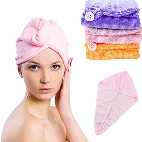 New Magic Quick-Dry Hair Towel Hair-drying Ponytail Holder Cap Towel for Lady (Blue)
