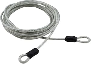 Lumintrail 3mm Braided Steel Coated Security Cable Luggage Lock Safety Cable Wire Double Loop