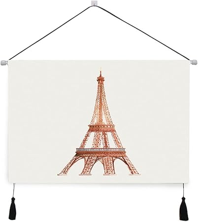 Amazon Co Jp Saiaos タペストリー フランスのエッフェル塔水彩イラスト 壁掛け写真 ポスター 絵画 掛けるおしゃれな部屋飾り絵 巻物 壁 インテリア 装飾 モダンアート Generic