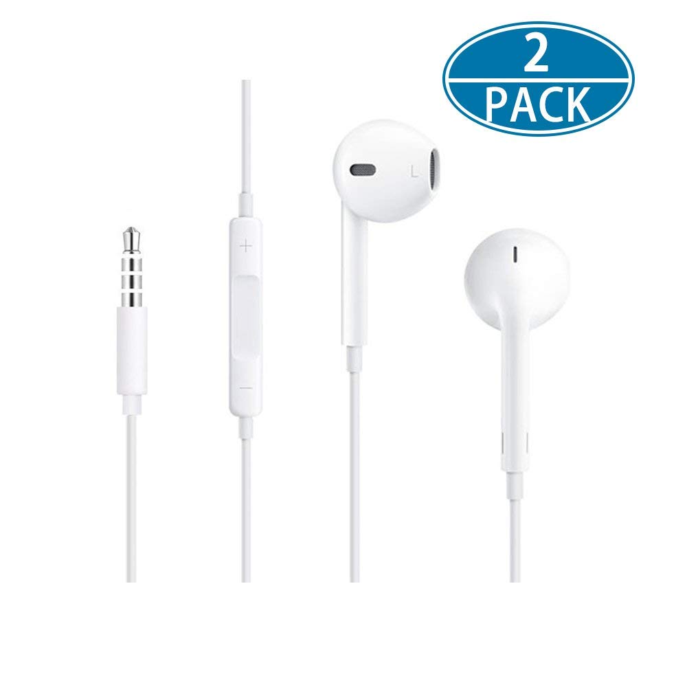 2Pack Earbuds/Earphones/Headphones, Premium inEar Wired Earphones