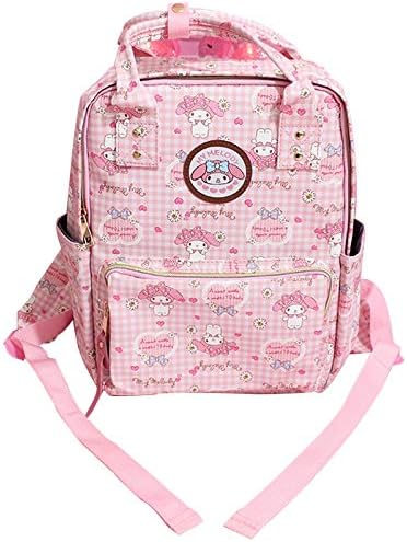 TEKUDA Plush Backpacks - Cute Cartoon My Melody Plush Backpack Kawaii Children Schoolbag Pink Primary School Bags Melody Travel Bag for Girls Gifts 1 PCs