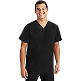 Healing Hands Men’s Scrub Top Justin V-Neck Modern Fit with Chest & Sleeve Pocket, Easy Care Stretch Fabric 2330
