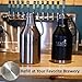 Yukon Growlers Premium Insulated Stainless Steel Growler - Keep Your Beer Cold and Carbonated for 24 Hours in This Double-Walled Vacuum Growler with Swing-Top Lid and Handle for Easy Pouring - 64 oz