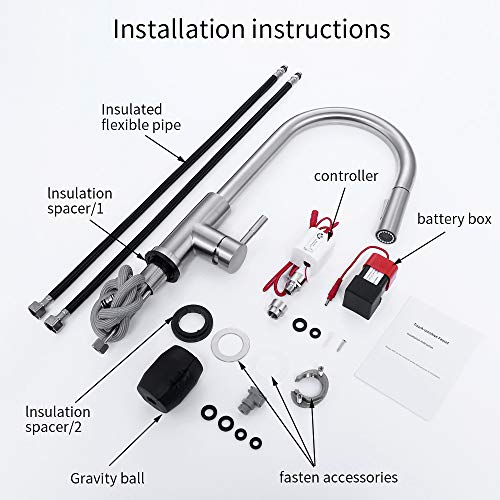 Touch Kitchen Faucet, OWOFAN Touch on Kitchen Sink Faucet with Pull Out