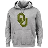 NCAA University of Oklahoma Men's Laid Out Fleece, Steel Heather, Medium